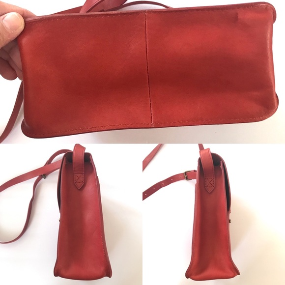 EUC Madewell Red Watertower Messenger Bag - Picture 9 of 11